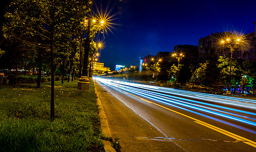 夜间交通城市速度背景图片