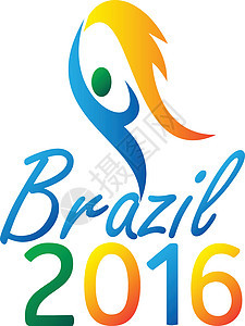 2016年巴西夏季运动会火炬艺术品运动员插图游戏竞赛火焰世界锦标赛运动背景图片
