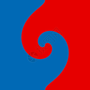 红色 - 蓝色的抽象化装饰性螺旋图片