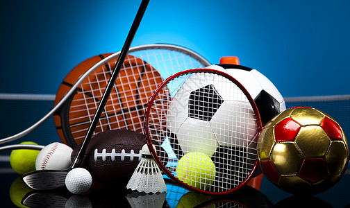 四种运动 很多球什么的网球器材橙子竞赛闲暇足球乐趣体育游戏行动图片