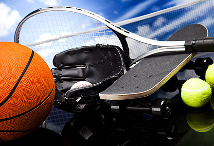 体育 很多球之类的球拍游戏橡皮手套冰球网球器材橙子棒球篮球图片
