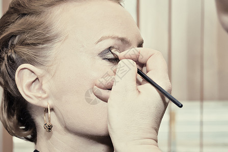 化妆艺术家化妆品造型师女性眼睛背景图片