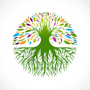 抽象生命力树徽标图片