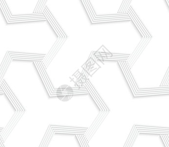 3D 白抽象四面形条纹网格图片