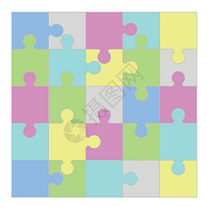 拼谜玩具收藏马赛克绿色解决方案黄色团体横幅插图作品图片