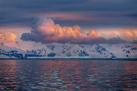 午夜太阳     德雷克通过南极洲冰山风景天空旅行旅游日落海景海洋地平线背景图片