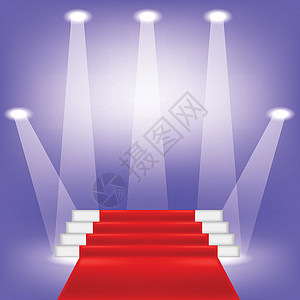 红地毯奢华剧院光束灯光插图节日成功魅力名声天鹅绒图片