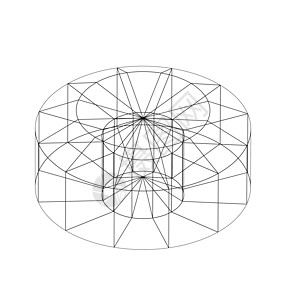 3D 电线框架转换物体螺旋运动工程渲染规律性金属物理代数标识绘画图片
