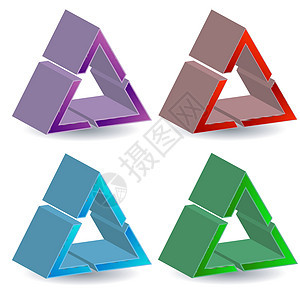 三角三角形公司标志设计技术公司标识红色多边形正方形几何品牌阴影身份图片