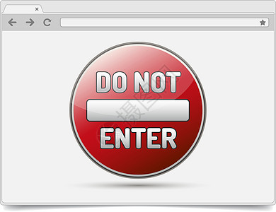 以 Do not Ent 的白色背景简单打开浏览器窗口网络界面警报按钮窗户电脑空白屏幕商业嘲笑图片