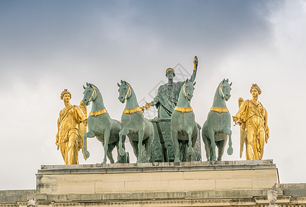 巴黎凯旋门建造旅行城市历史性旅游雕塑纪念碑胜利地标观光图片