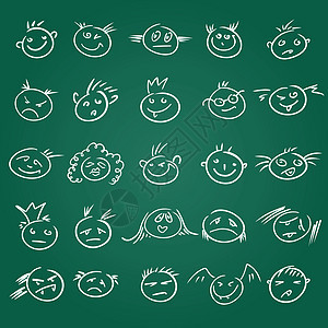 微笑黑板涂鸦幸福插图乐趣补给品素描快乐电脑符号图片