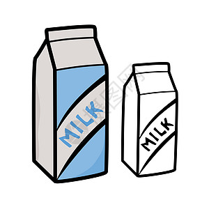 牛奶盒纸盒奶制品纸板盒子牛奶早餐奶牛插图食物纸箱图片