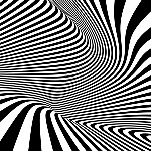 带有光学幻觉的模型 黑白背景风格海浪条纹插图漩涡洞察力曲线流动墙纸装饰图片