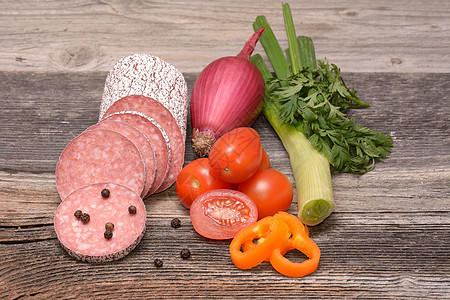含有蔬菜的加工肉类产品高清图片