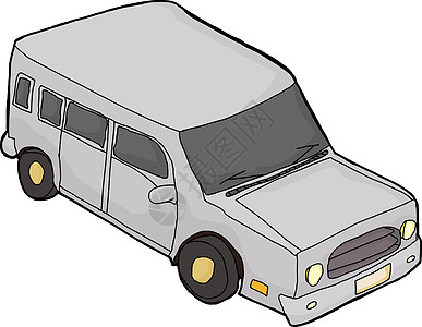 灰色卡通SUV图片