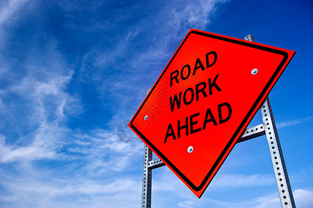 路行前工作  标志警告安全驾驶车道运输橙子交通金属黑色街道图片