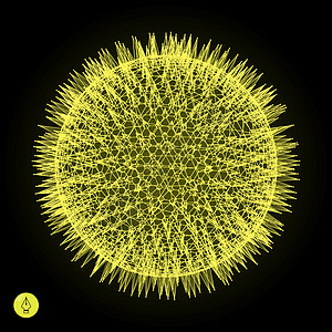 3D领域 技术概念 矢量说明球体宏观光束生物科学力量细胞辉光推介会生物学图片