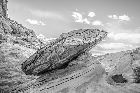 鲍威尔湖附近AZ页的呼oo砂岩恐龙编队岩石风化侵蚀鼓手雕塑石头沙漠图片