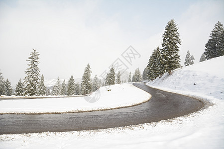 雪季冬季道路图片