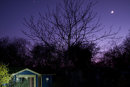 与月球 金星和阿尔代巴兰一起夜空星座毕宿月光地平线天文学苍穹天文花园太空星星图片