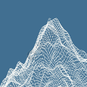 摘要地貌背景 网络空间网顶峰插图波浪状宽慰格子概念地形地球爬坡网络图片