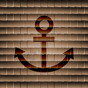 带有抽象背景的锁定图标平板设计港口巡航黑色海洋部分插图座位互联网海军航行图片