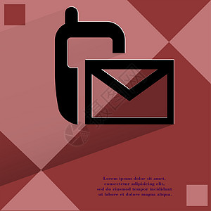 平面几何抽象背景的平坦现代网络设计格式插图细胞黑色白色剪贴手机电子邮件电话按钮图片