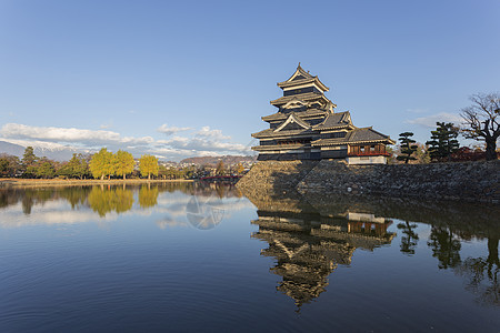 日本松本城堡皇帝历史忍者观光旅游寺庙旅行反射吸引力地标图片