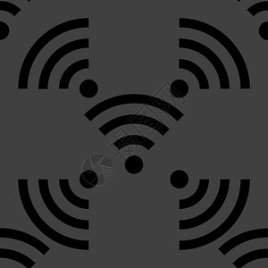 WIFI 网络图标 平面设计 无缝灰色模式互联网技术音乐插图广播网站阴影创造力作品局域网图片