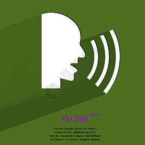 平坦的现代网络按钮 为您的文本提供长阴影和空间噪音白色喷嚏插图标签男人艺术夹子高声图片