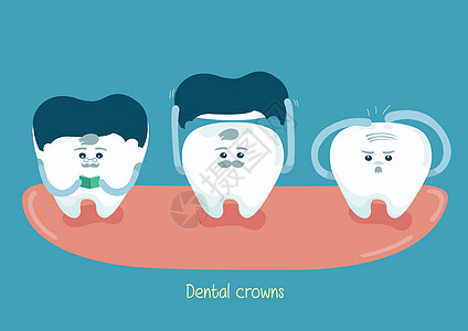 牙科牙冠微笑快乐牌匾搪瓷卡通片标语卫生幽默药品海报图片