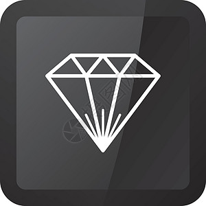 钻石珠宝图标奢华网站白色圆圈收藏插图按钮网页宝石图片