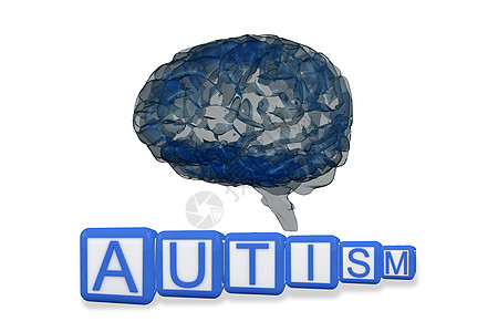 自闭症构建构件的复合图像绘图综合症健康状况计算机白色宣传积木智力数字蓝色图片