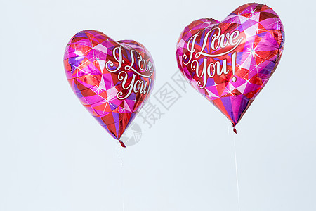 情人节气球脚本气球粉色草书背景图片