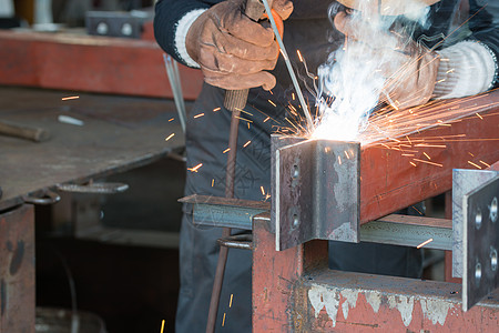 焊接器焊接焊机火花工作金属工业背景图片