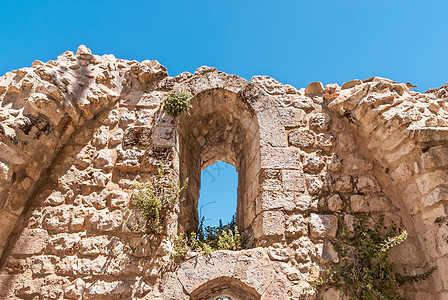 耶路撒冷拜占庭教堂的废墟考古学古董建筑教会风化寺庙建筑学天空纪念碑城市图片