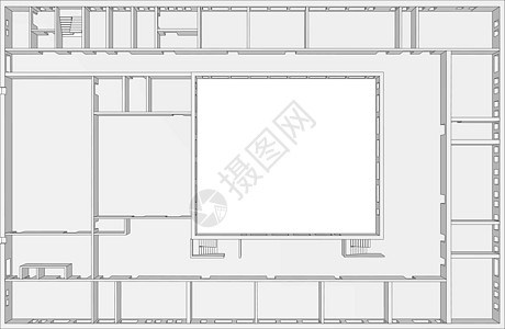 建筑物计划地面插图白色出口线条楼梯背景图片