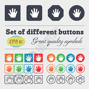 手动图标符号 大套多彩 多样化 高质量按钮 矢量图片