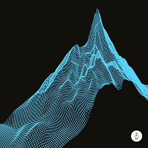 摘要地貌背景 网络空间网格子科学顶峰技术地理插图宽慰节点网络地形背景图片