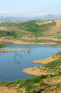 越南地貌 山区 赤山 砍伐森林环境房子高地爬坡场景风景国家气候旅行气候变化图片