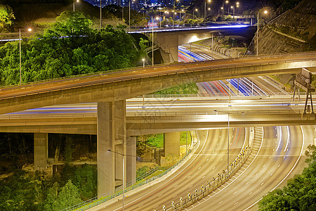 高速公路路高楼速度中心建筑驾驶景观蓝色摩天大楼运输小径图片