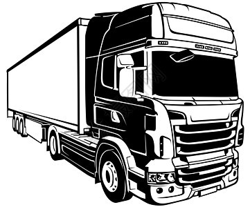 拖车卡车车辆汽车交通绘画运输拖拉机引擎船运黑与白出租车图片