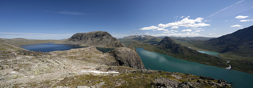 挪威约顿海明国家公园土匪全景国家旅行顶峰远足山脉天空岩石蓝色图片