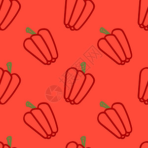 红辣椒无缝裁缝模式 基德的风格手笔背景图片