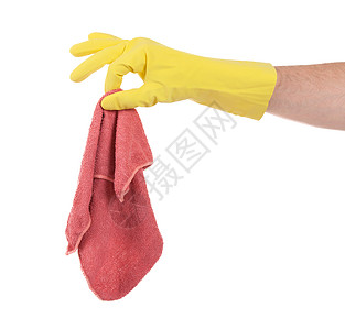 手戴橡胶手套 准备清洁手指乳胶抹布琐事海绵浴室消毒清洁工女佣擦洗图片
