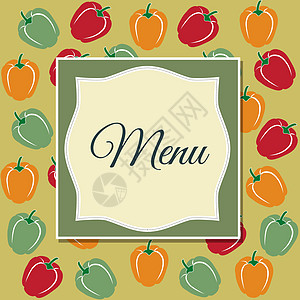 配有甜辣椒的餐厅菜单设计宣传册背景推介会午餐模板食品食物酒吧蔬菜菜肴图片