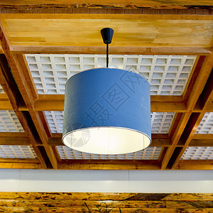 木天花板上现代蓝色挂灯金属黑色吊灯艺术创造力智力发明解决方案荧光力量图片
