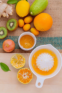 新鲜橙汁 橙片 姜汁 激情果实图片