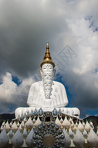 白佛蓝色精神上帝雕塑寺庙雕像旅行纪念碑沉思天空图片